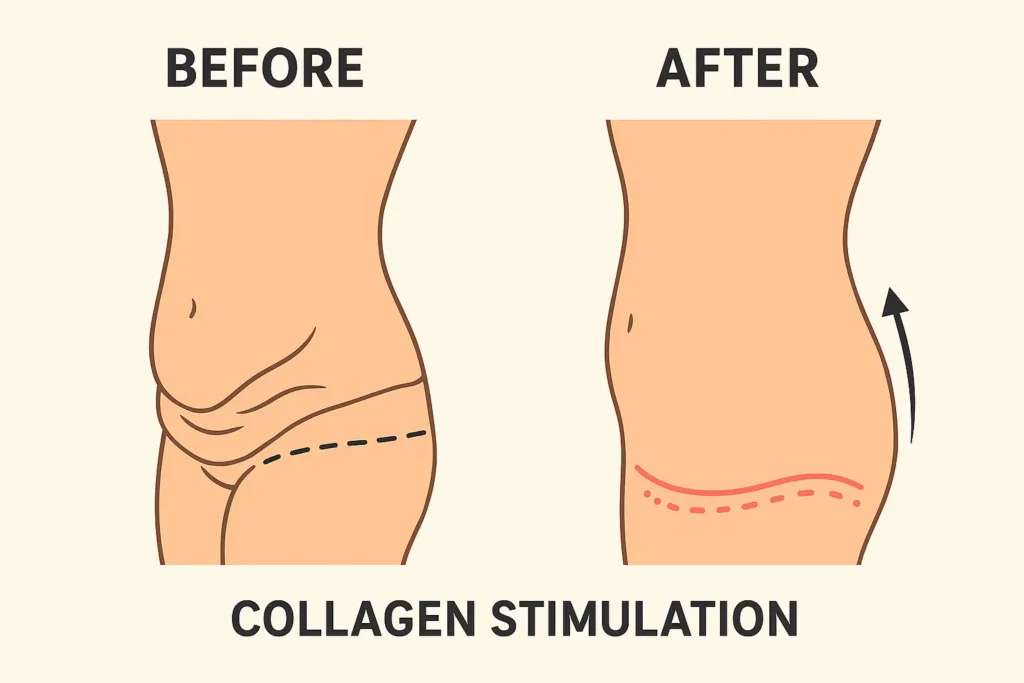 Before and after results for sagging skin after weight loss injections Tonbridge