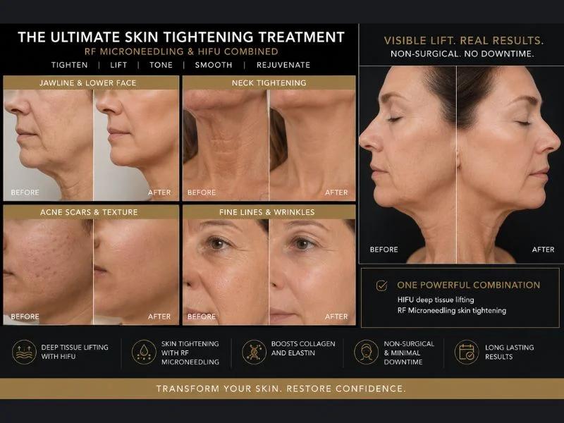 Results of combined treatment for the ultimate skin tightening treatment Tonbridge